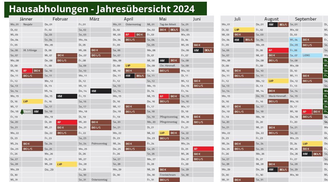 Umweltkalender 2024