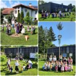 Maibaumaufstellen in der Kinderkrippe Sparefroh III