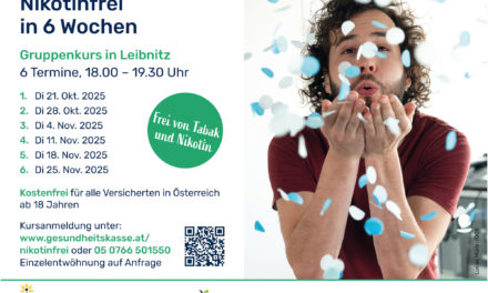 Gruppenkurs in Leibnitz: Nikotinfrei in 6 Wochen
