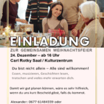 Einladung zur gemeinsamen Weihnachtsfeier