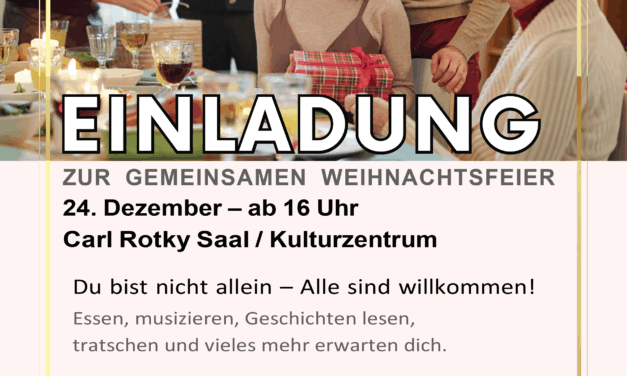 Einladung zur gemeinsamen Weihnachtsfeier