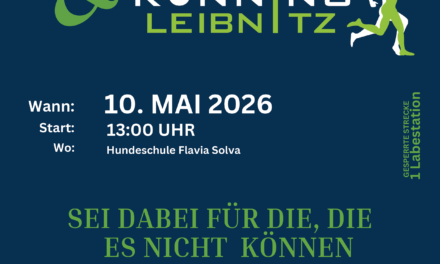 Leibnitz läuft, um zu helfen