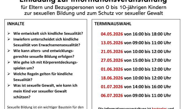 Kostenlose Online-Information für Eltern und Bezugspersonen