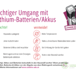 Achtung Brandgefahr! Lithium-Ionen-Akkus richtig entsorgen