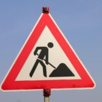 Ankündigung von Straßenbauarbeiten