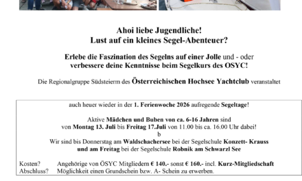 Segel-Abenteuer für Jugendliche im Sommer