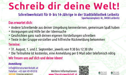 Schreibwerkstatt in der Stadtbibliothek Leibnitz