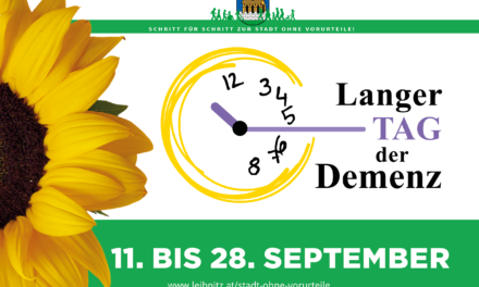 Langer Tag der Demenz: Vom 11. bis 28. September 2026 in Leibnitz