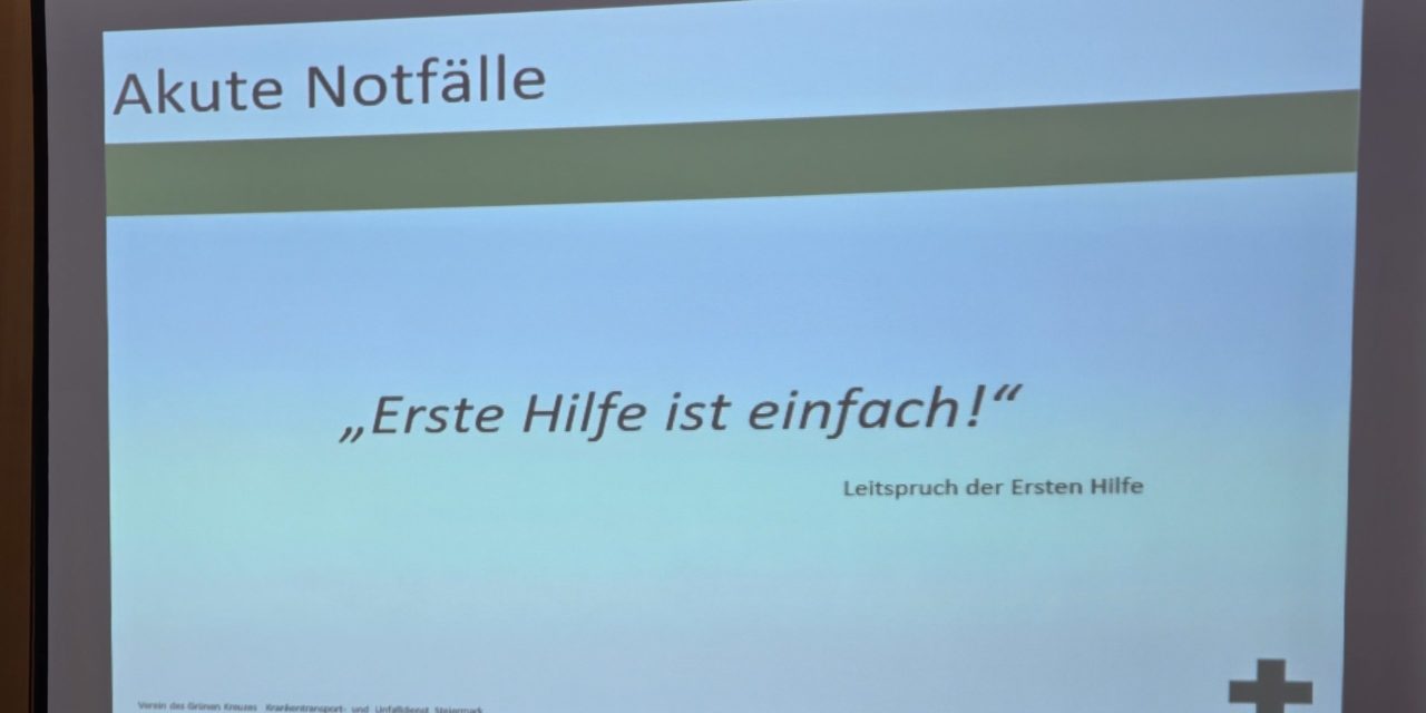 Erste Hilfe ist einfach! – Fortbildung für Gemeindebedienstete